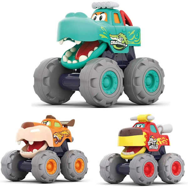 1 Förpackning Monstertruck Leksaker, Friktionsdrivna & Dra Tillbaka Bilar Babyleksaker, Småbarnsleksaker Bilar Presenter för 1 2 3 År Gamla Pojkar Flickor