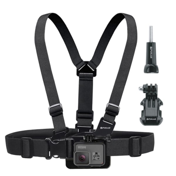 Brystsele / Brystmontering - Montering til GoPro - Alle Modeller Sort