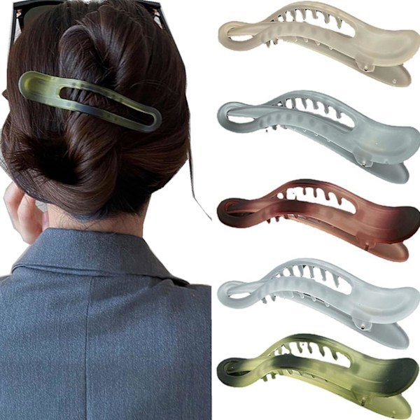 Stora hårklämmor för kvinnor, frisörklämmor långt håraccessoarer för flickor hårspänne hårstylingaccessoarer för kvinnor flickor (5 st)