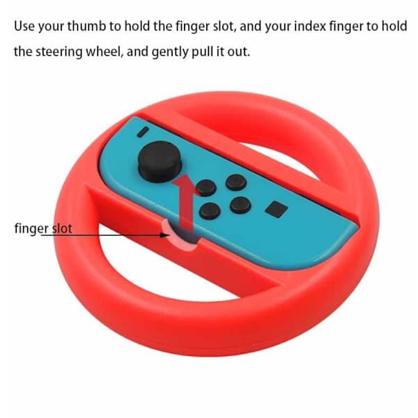 Rat til Nintendo Switch Controller, 2 stk. racerhjul kompatibel med Mario Kart, spilcontroller-rat til Nintendo Switch