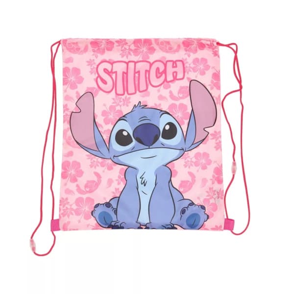 Disney Lilo ja Stitch vaaleanpunainen urheilukassi, jumppakassi 40 cm