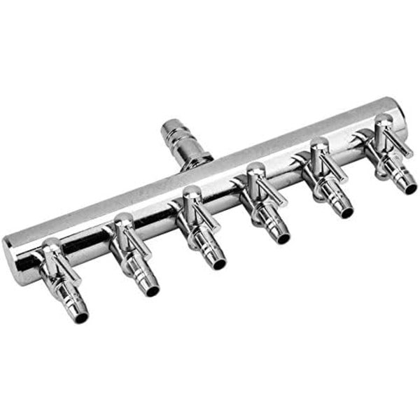 Akvarie Luftstrøms Splitter Fisketank Ventil (6 Vejs) Luftkontrol St