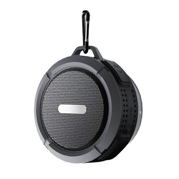 C6 Kannettava Mini Vedenpitävä Stereo Kaiutin TF Langaton Bluetooth-yhteensopiva Kaiutin JIKAIX Silver Grey