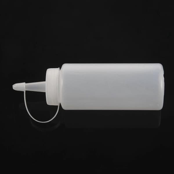 2X plastflasker for krydder ketchup sennepssaus klar hvit 6 oz hvit