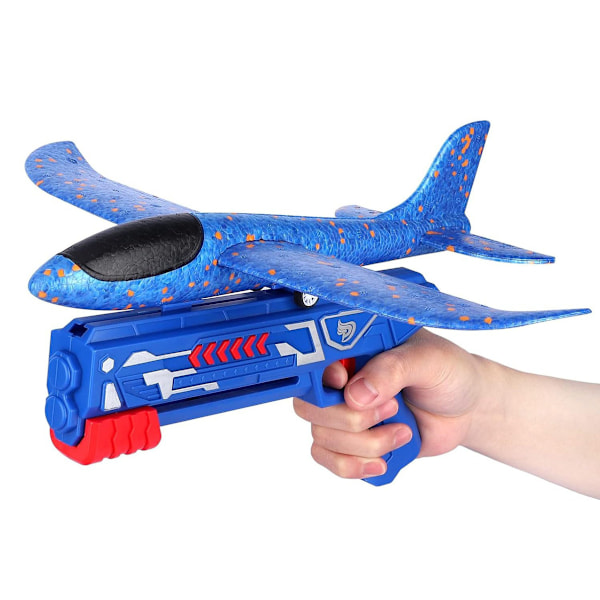 Flyvemaskine legetøj, kaste svævefly styrofoam flyvemaskine katapult pistol børnelegetøj,