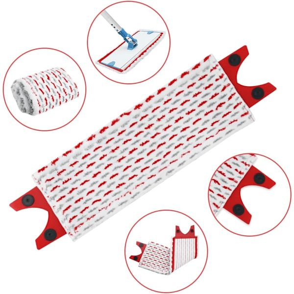 3-pack Vileda golvmopp ersättningsöverdrag mikrofiber set