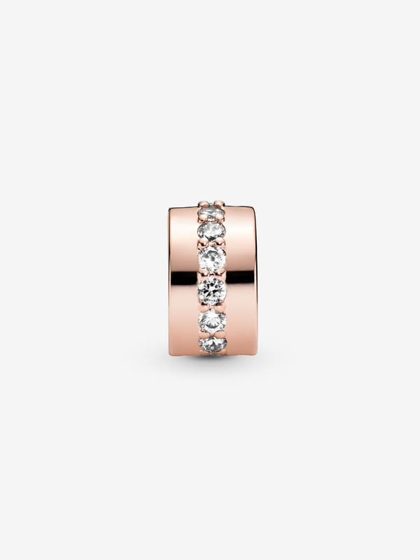 - Glitrende Rad Spacer Charm - 14k rosegullbelegg