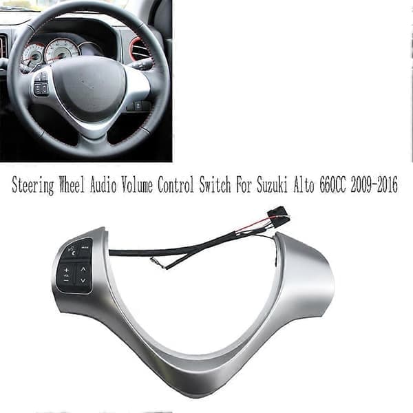 Multifunktionsrattknapp Ljudvolymkontrollbrytare för Suzuki Alto 660CC 2009-2016 Silver Silver Silver