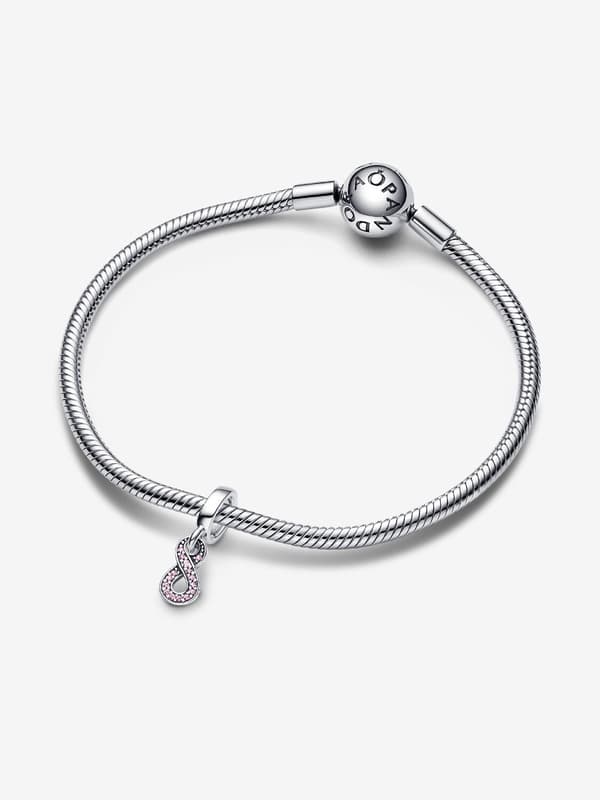 - Funklende Infinity Dangle Charm - Sterlingsølv