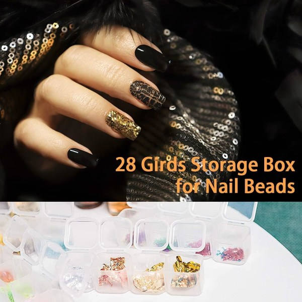 Diamantbroderibox, 3-pack färgglada förvaringslådor för diamantmålning, 28 mini fyrkantiga rutnät mosaiktillbehör varje behållare
