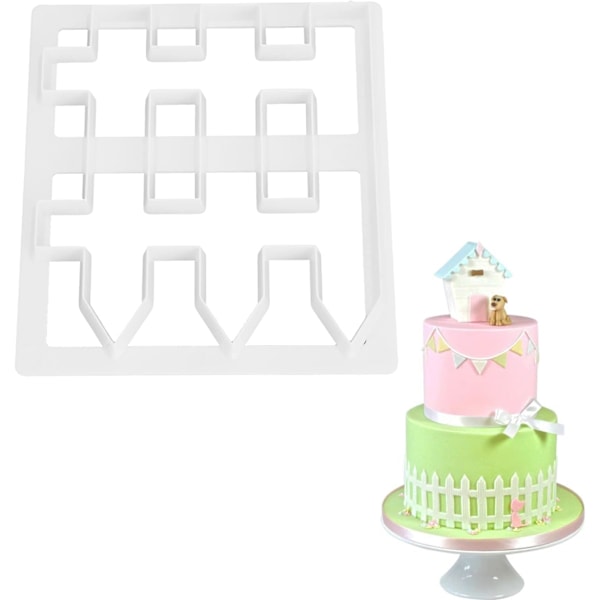 Træhegn Kageudstikker, til DIY Fondant, Gumpaste, Polymer Ler, Kagekant Dekoration, Hvidt Bageværktøj