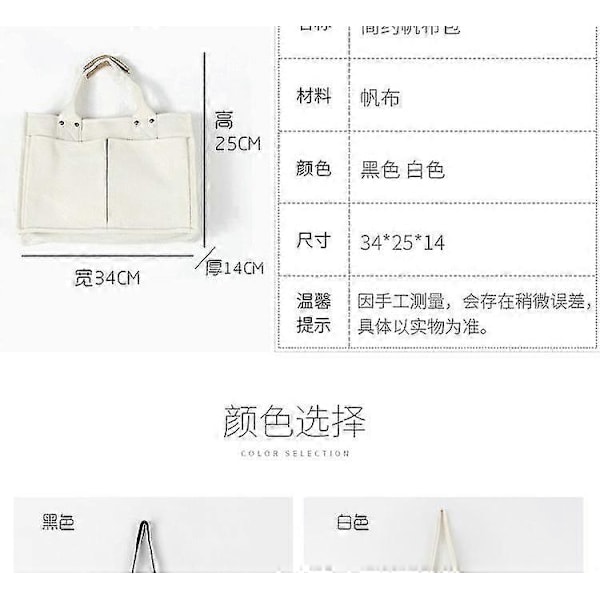 Damväskor handväskor canvasväska crossbody väska White