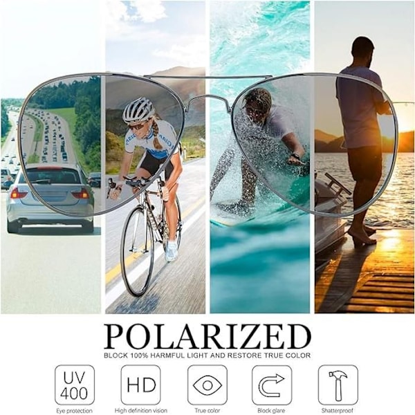 Solbriller - Polarisert Modell - Fotokromisk - 100% Anti-UV - Utendørs Kjøring