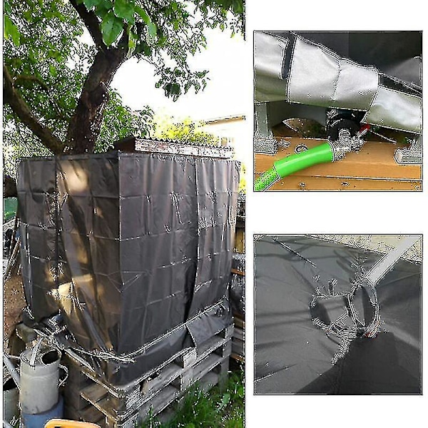 Vattentankskydd, IBC-tankskydd för 1000l tank, Vattentankbehållare Skyddande Skydd, Dammtät An