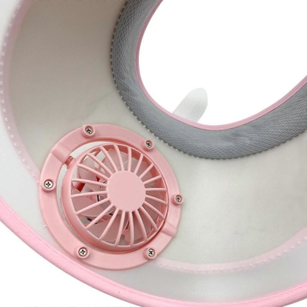 Solskärm Keps med Fläkt USB-driven Solhatt Inbyggd Fläkt för Flickor Pojkar Barn Strand Rosa Pink M