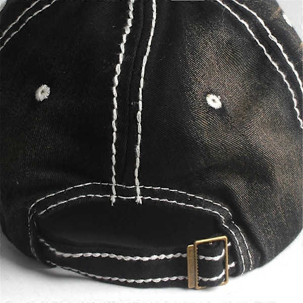 Bomuldsbroderet Patch Vaskbar Justerbar Baseball Cap Gray