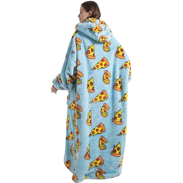 Ekstra Lang Oversized Blanket Hoodie, Voksen Kvinder Snuggle Fleece Bærbar Blanket, Fluffy Kæmpe Hættetrøje til Teenagere