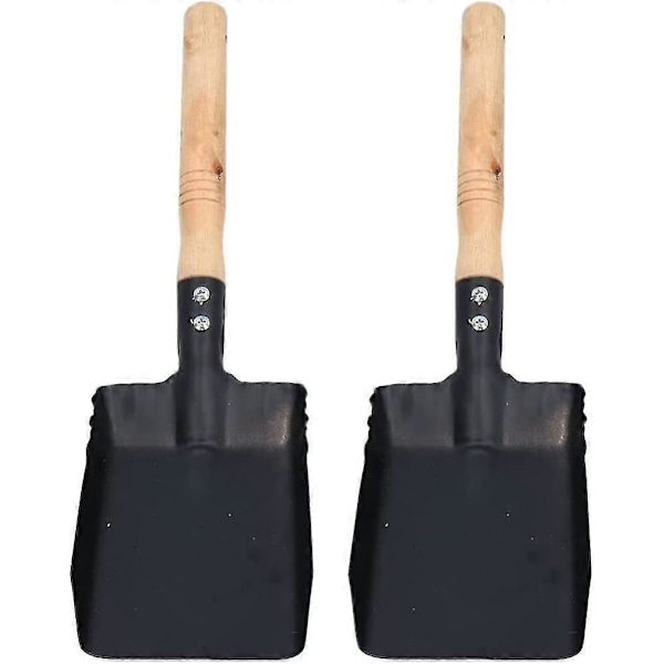 2 stk. Askespade for peis, verktøy, hagespade i jern, kullspade, håndspade, askespade for vedovn, blomsterplanteverktøy for husholdning og gård