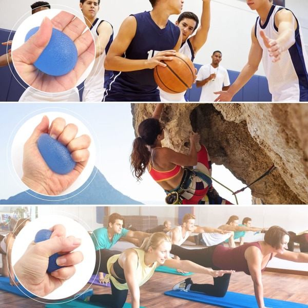 4 st Gel Handbollar, Handterapi Squeeze Övningar Stressbollar Finger handled för artrit Hand, stärker greppet och stresslindring