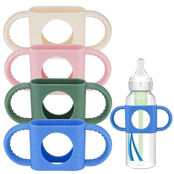 Flaskehåndtag til DR Brown Flasker, Baby Flaskeholder, Naturlig Fødevaregodkendt Silikone, BPA Fri Pink