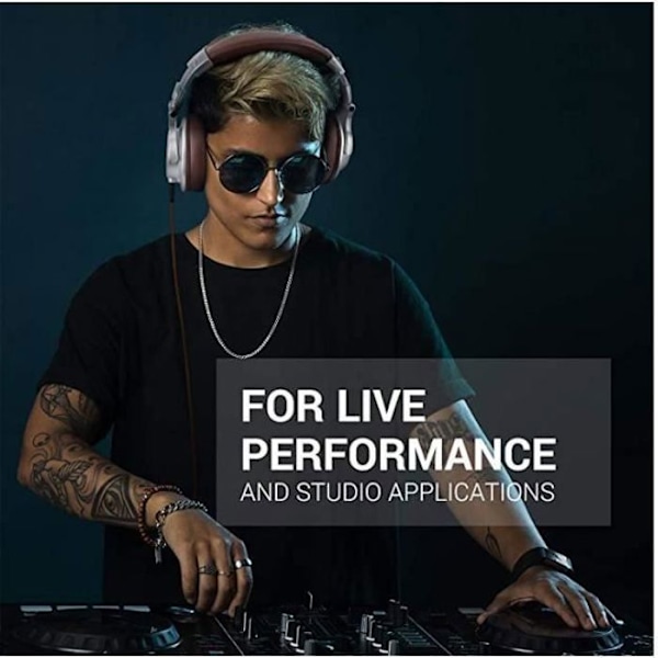 Trådbundna hörlurar, A71 studiohörlurar, DJ-hörlurar, monitorhörlurar kompatibla med smartphones och datorer