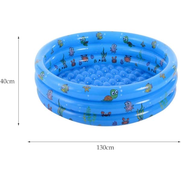 Oppustelig pool 3 ringe Splash Pool Oppustelig pool Indendørs og udendørs Små Splash Pools 100cm 100cm