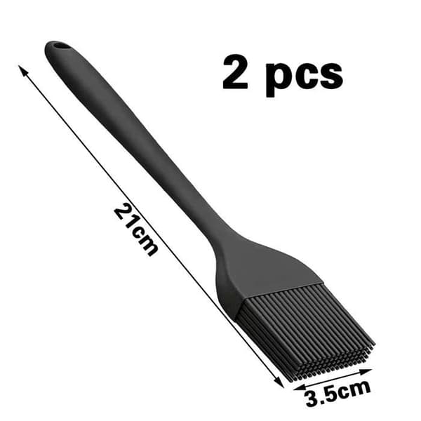 2 delar 21 cm köksborste, bakelseborste, silikonköksborste, matborste, för matlagning, grillning, bakning