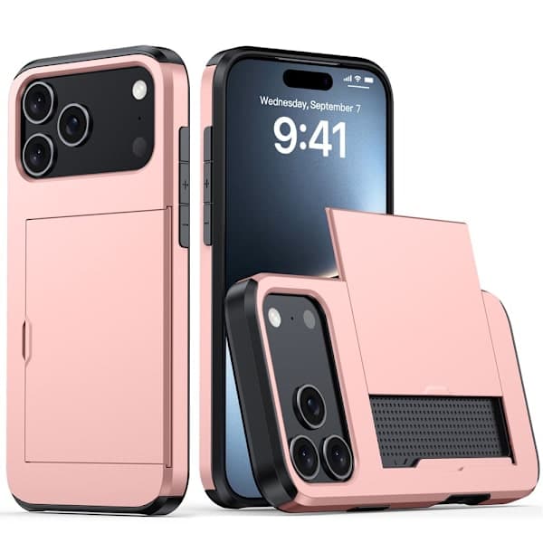 iPhone 17 Pro mobildeksel med kortholder. (iPhone 17Pro)