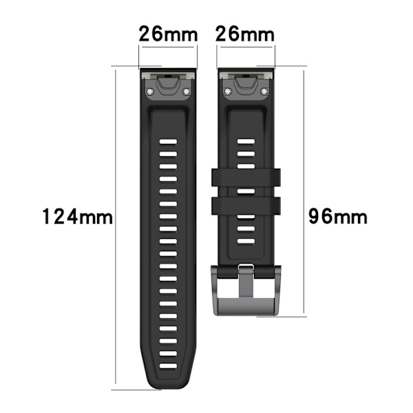 Silikonarmband för Garmin Tactix 7 Red