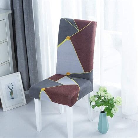 Stolsöverdrag, lapptäcksdesign, tvättbart, töjbart, bröllopsdekoration, hotell, restaurang, stil D