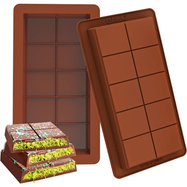 Silikone Chokoladeforme (2-pak) - DIY Slikfremstillingsværktøjer