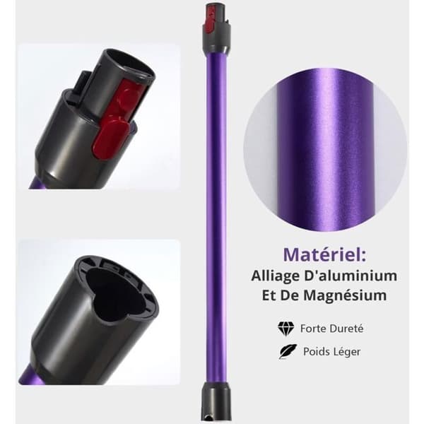 Teleskoprör för Dyson förlängningsersättning V7 V15 Lila