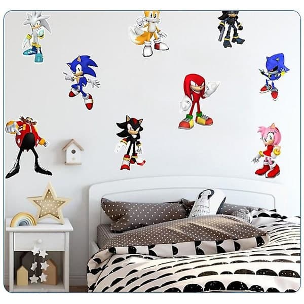 Sonic the Hedgehog -seinätarra lastenhuoneeseen