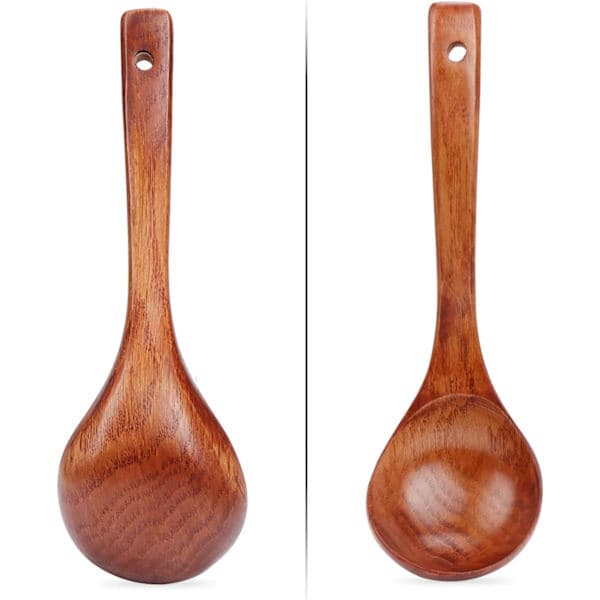Träslev, naturlig träslev, grötlev, 24 cm lång