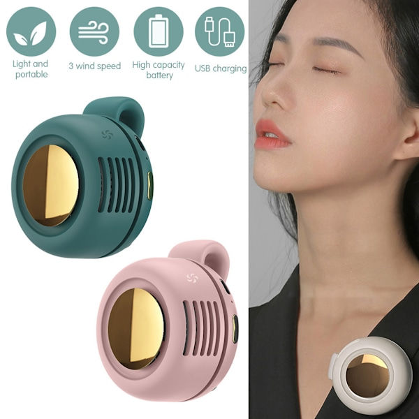 Bærbar Clip Køleventilator USB Genopladelig Mini Clip Ventilator Hals Talje Ventilator Justerbar Luftkøleventilator