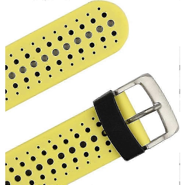 Smart Ersättningsarmband för Garmin Forerunner 220/230/235/620/630/735XT/235 Lite Armbandsur Yellow-Black