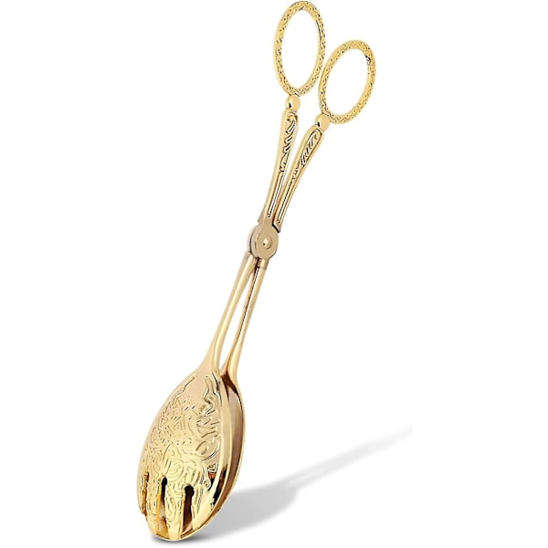 Metallkök Tång, Matlagnings Tång Grill Tång Buffé Servering Sallad Tång Socker Tång Guld Mat Tång För Servering Matlagning Buffé Sallad Isbit