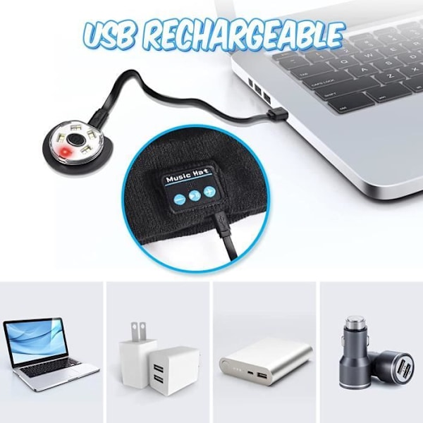 Bluetooth Hue med LED - Herregave - Original - Vinter - Sort - 3-i-1
