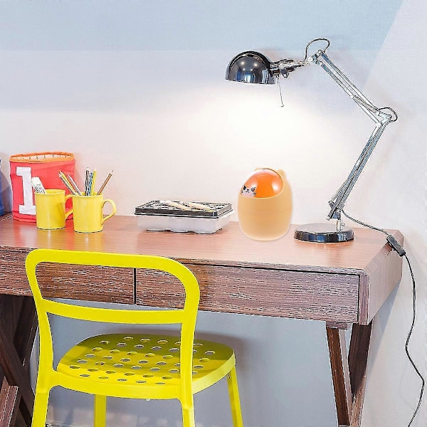 Skrivebordsøppelbøtte Søt Liten Mini Bord Spisebord Skrivebord Hjem Stue Salongbord Kreativ Med Lokk (1 stk)
