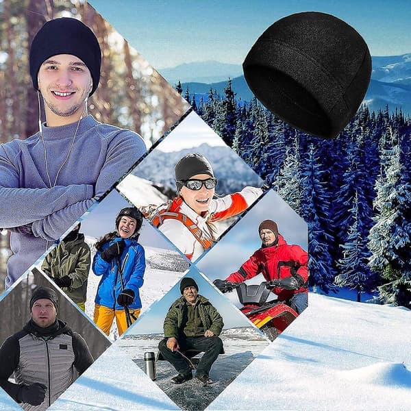 Mössa i bomull, stickade mössor unisex löparmössa vinter sommar sportmössa sovmössa
