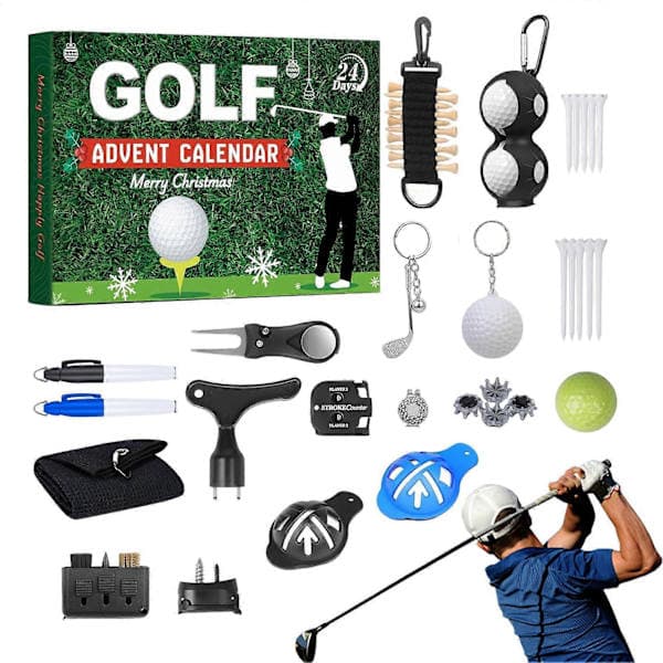 Golf Adventskalender 2025 med 24 Golftilbehør [JUN]