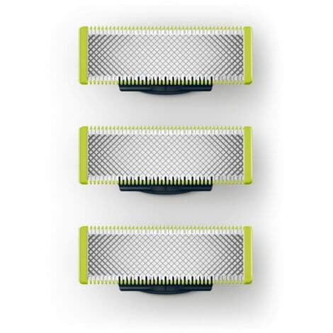 Kompatibel med OneBlade - Erstatningsblade til OneBlade elektrisk shaver/trimmer, holdbart rustfrit stål, til trimning, styling og barbering, 3 stk.