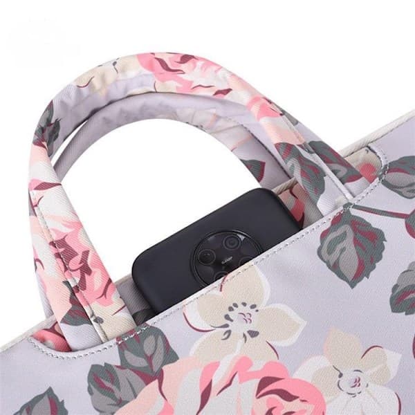 CANVASARTISAN Computertaske 15\" Blomster - Sort Sort