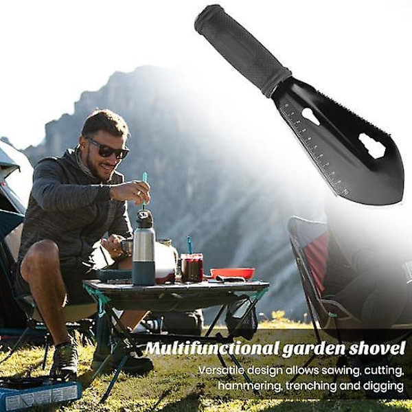 Multifunksjonell Mini Hagespade Ergonomisk Grepshåndtak Bærbar Liten Håndspade Havgraving Jord Hjemmeplanteverktøy silver