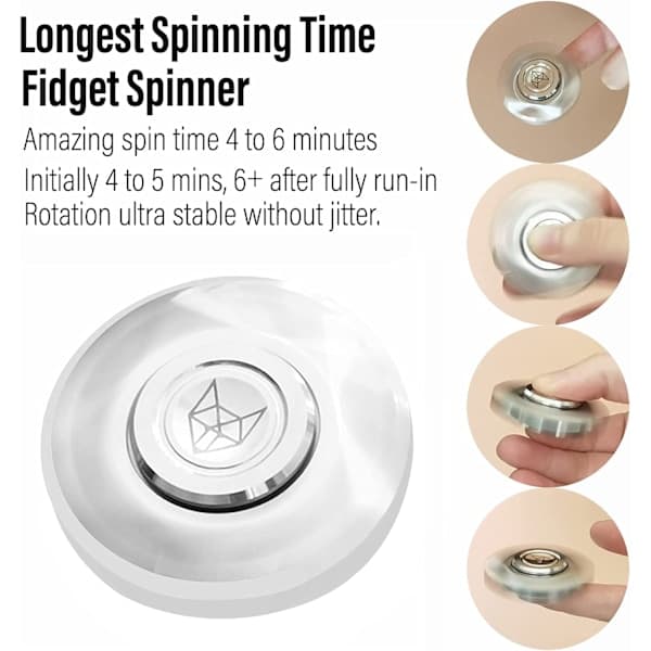 Fidget Spinner legetøj i metal til voksne, alt i rustfrit stål 1,5''