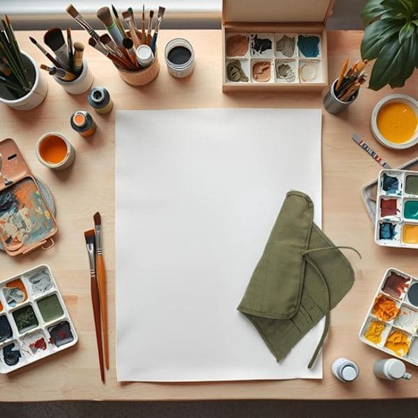 Pencil Case - 22 Holes - Storage Bag for Brushes - Rollable Storage Bag - Does Not Include Brushes - Army Green
