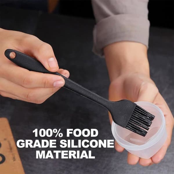 2 delar 21 cm köksborste, bakelseborste, silikonköksborste, matborste, för matlagning, grillning, bakning