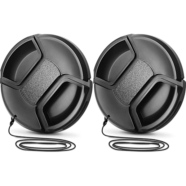 Objektivlock, 55 mm, 2-pack, svart, DXGHC