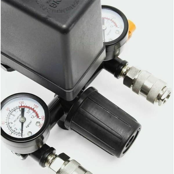 Tryckregulator med tryckvakt för kompressor - Tryckvakt med 2 displayer