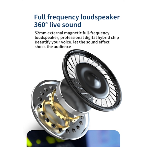 Karaokemikrofoni, langaton Bluetooth-mikrofoni lapsille LED-valoilla, kannettava karaokelaite laulamiseen, lelu/lahja tytöille ja pojille, KTV, kaiutin Gold